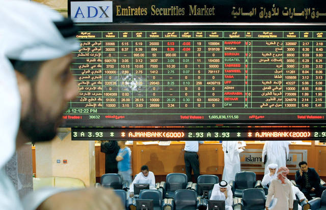 Traders at Abu Dhabi's bourse (Photo Credit: Arabianeye-Reuters)
